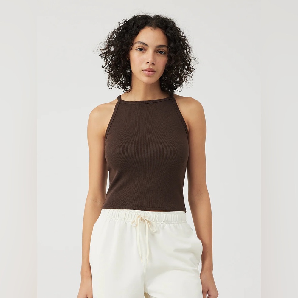 Outdoor Voices Cozy Rib Tank in Java